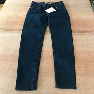 Monkey Ride Relaxed Fit Jean Women 15 Blue Mid Rise Dark Wash Stretch Denim